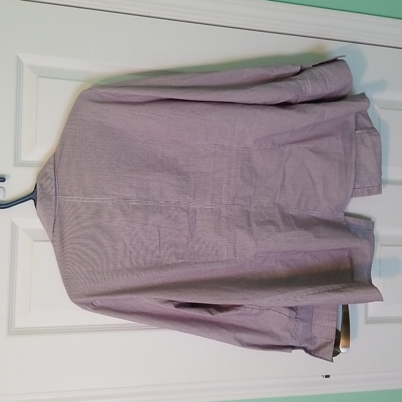 Xl white and purple pin striped shirt by Larry Levine. - Picture 4 of 4